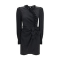 Alessandra Rich Alessandra Rich Black Silk Cocktail Dress