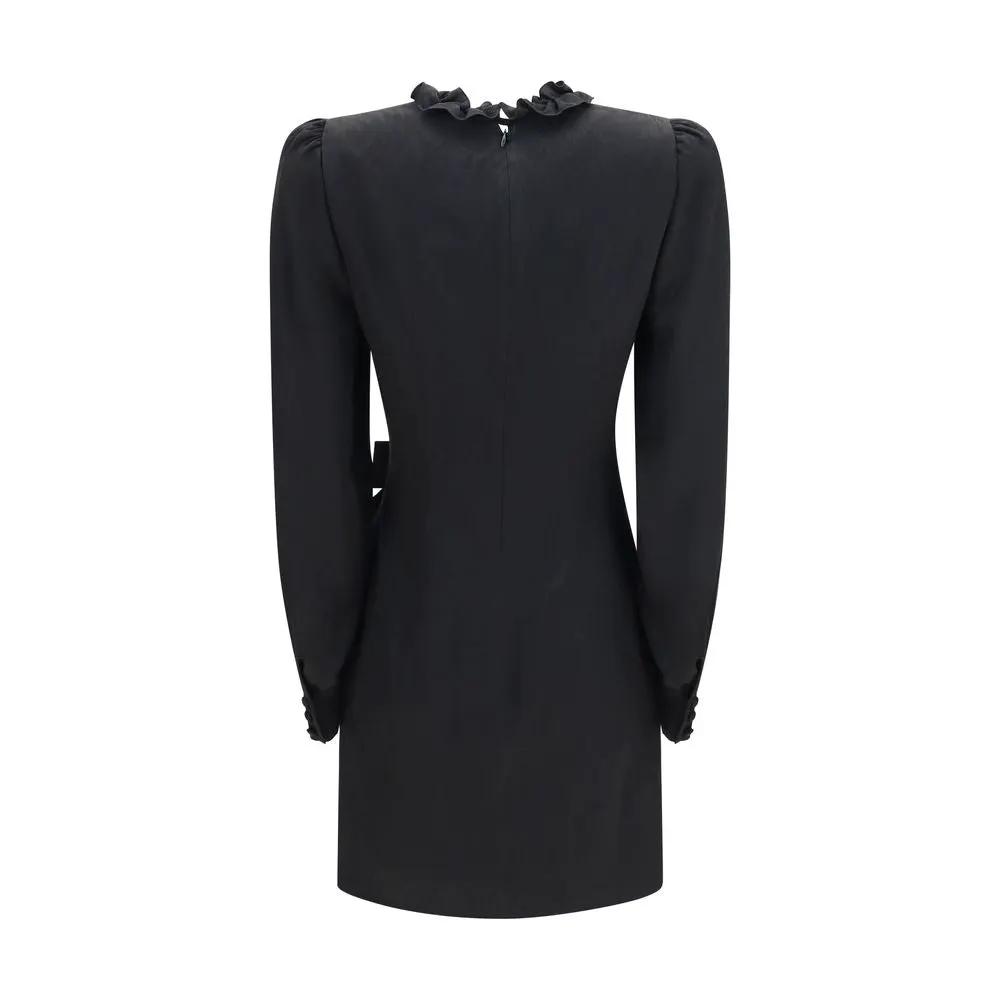 Alessandra Rich Alessandra Rich Black Silk Cocktail Dress