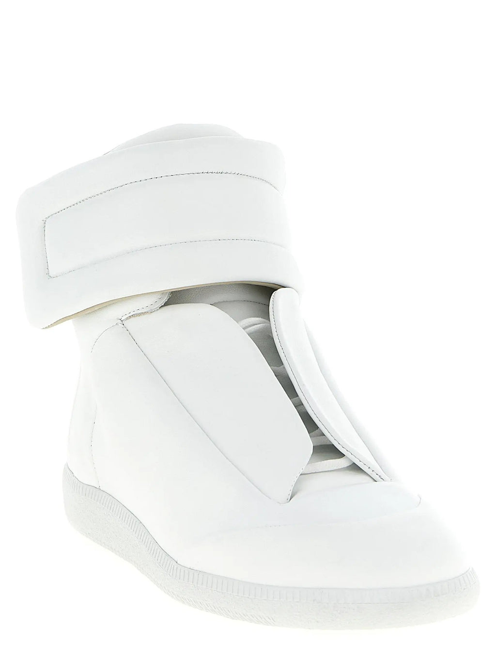 Maison Margiela White Calfskin High Top Sneakers
