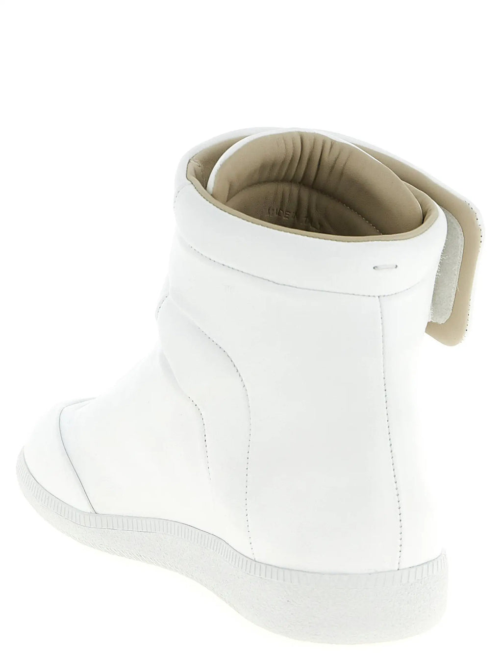 Maison Margiela White Calfskin High Top Sneakers