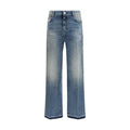 Amiri Blue Cotton Straight-Leg Jeans