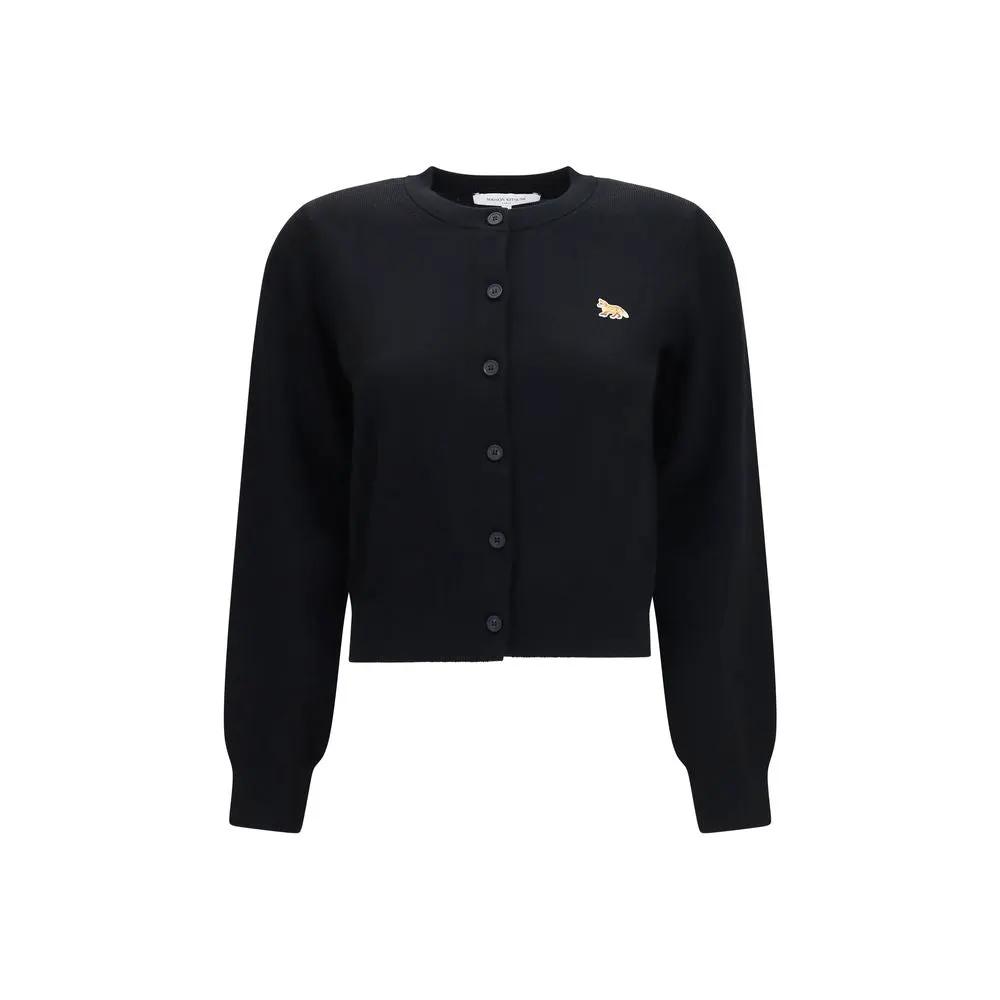 Maison Kitsuné Black Cotton Cardigan