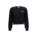 Maison Kitsuné Black Cotton Cardigan
