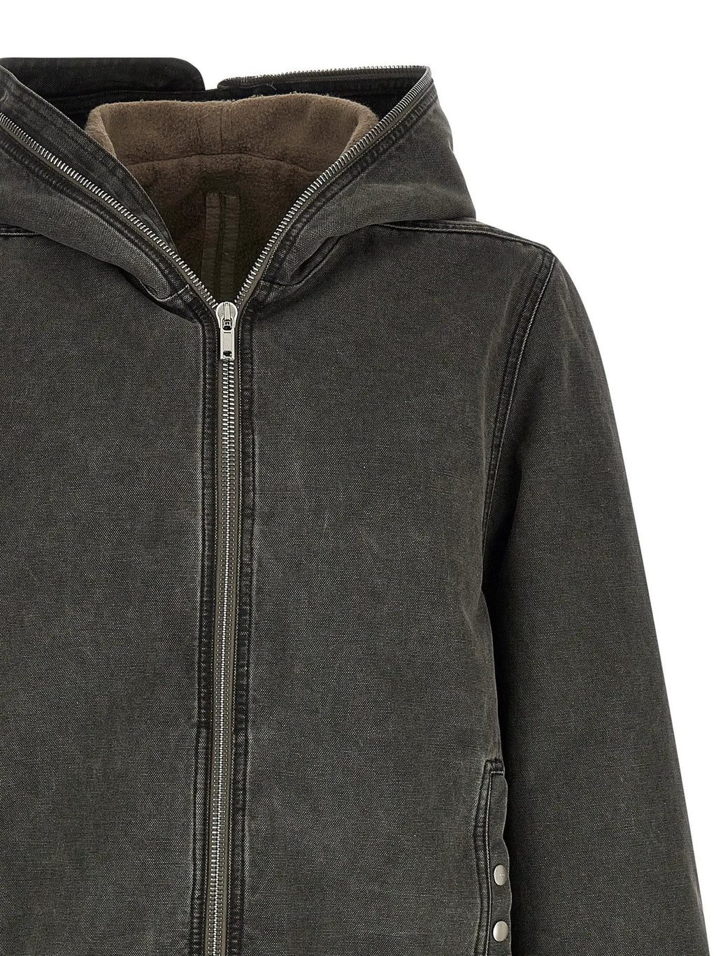 DRKSHDW Gray Cotton Full-Length Jacket
