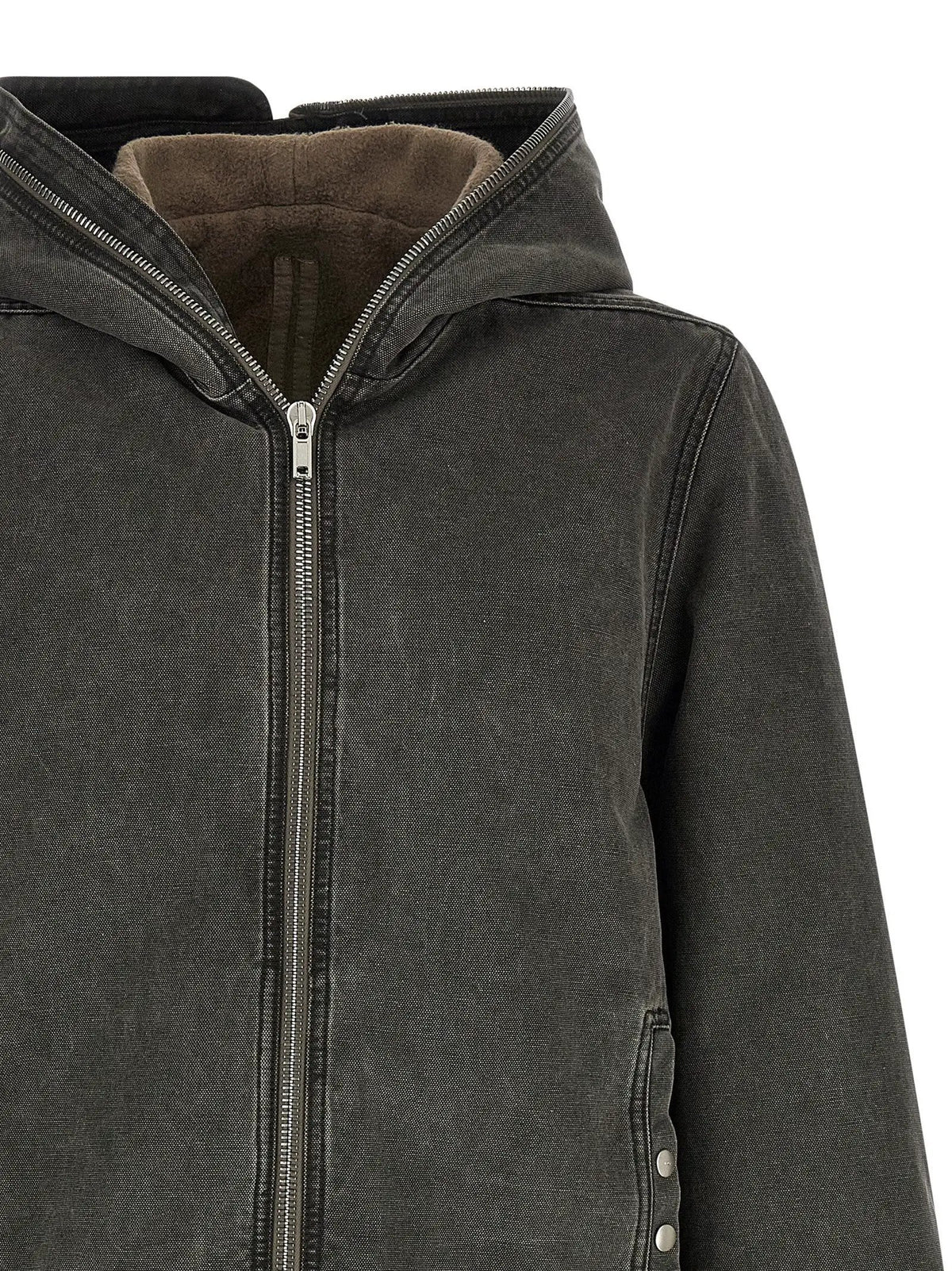 DRKSHDW Gray Cotton Full-Length Jacket