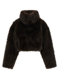 ROTATE BIRGER CHRISTENSEN Brown Polyester Coat
