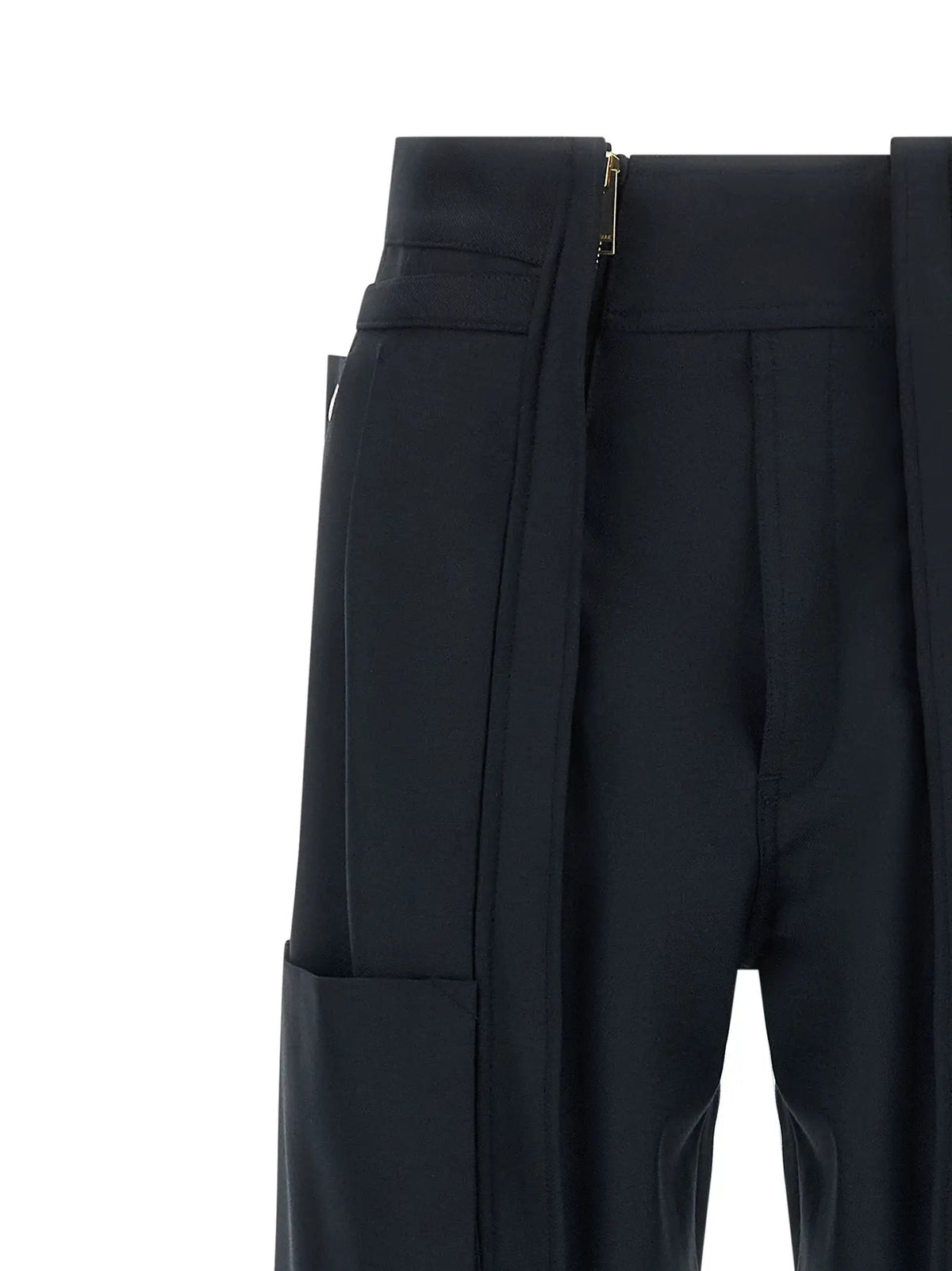 Darkpark Blue Polyester Cargo Pants