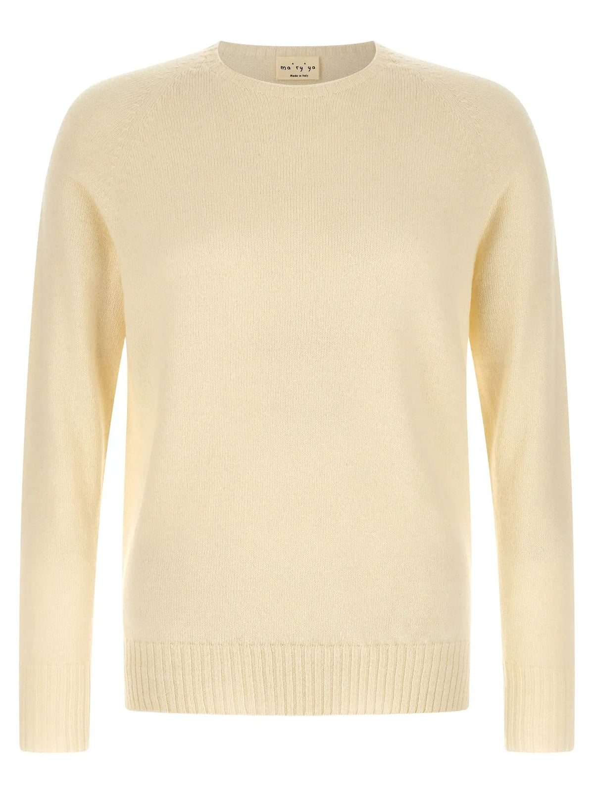 MA'RY'YA White Cashmere Cardigan