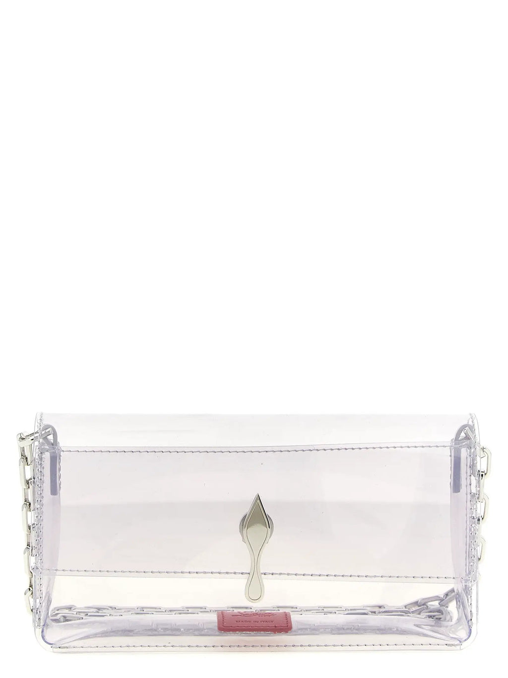 Christian Louboutin Silver Pvc Clutch Bag