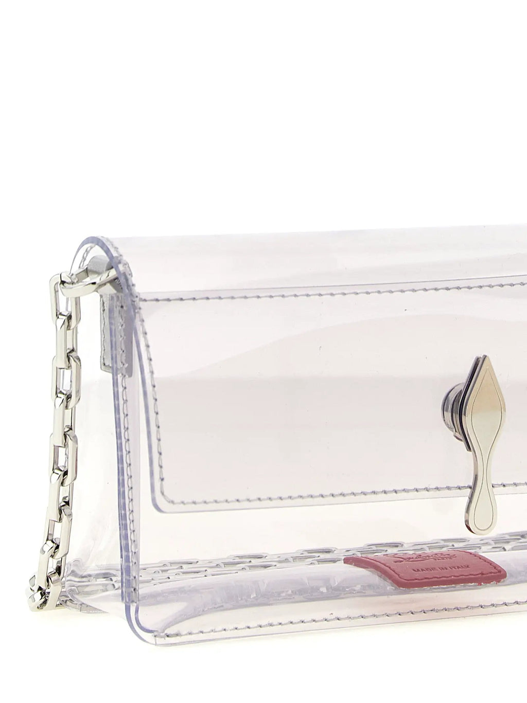 Christian Louboutin Silver Pvc Clutch Bag