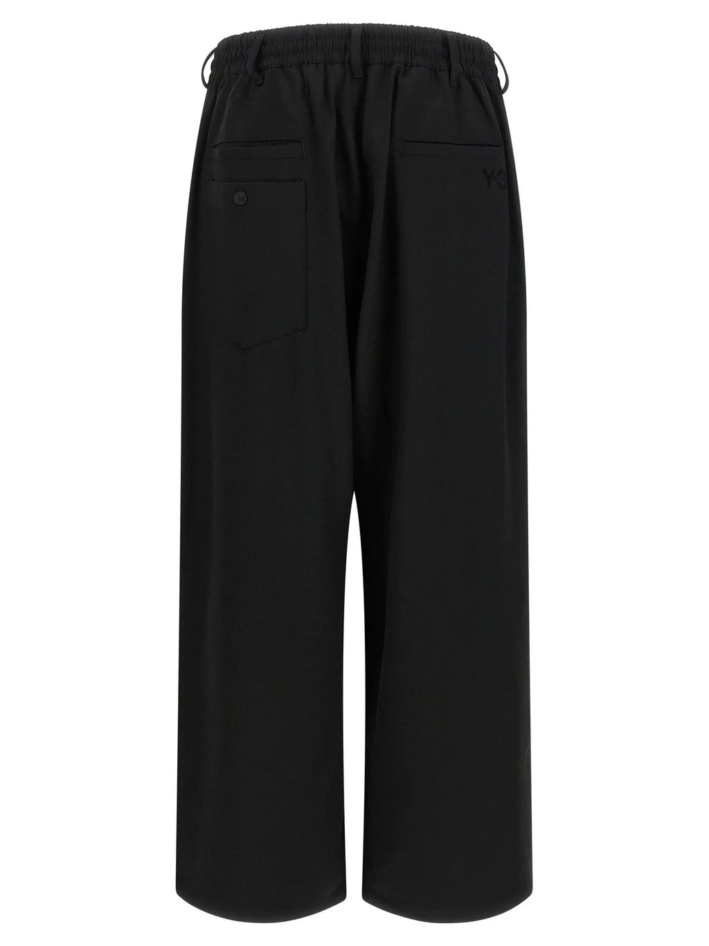 Y-3 Black Wool Casual Pants