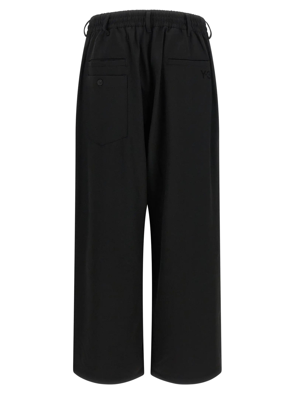 Y-3 Black Wool Casual Pants