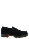 Mocassins à enfiler en cuir de veau noir Christian Louboutin
