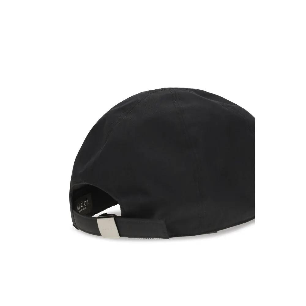 Gucci Gucci Black Cotton Cap (Baseball Hat)