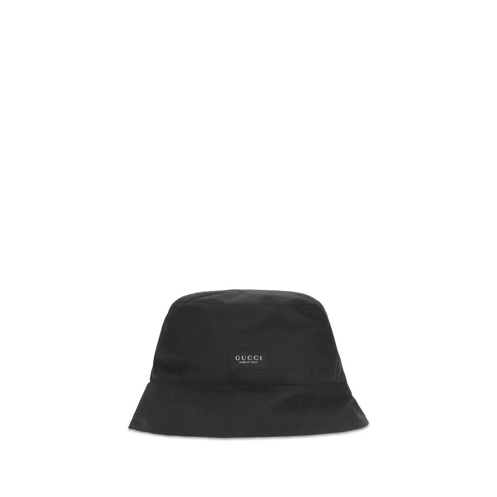 Gucci Black Cotton Bucket Hat