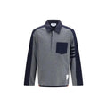 Thom Browne Gray Cotton Polo Shirt