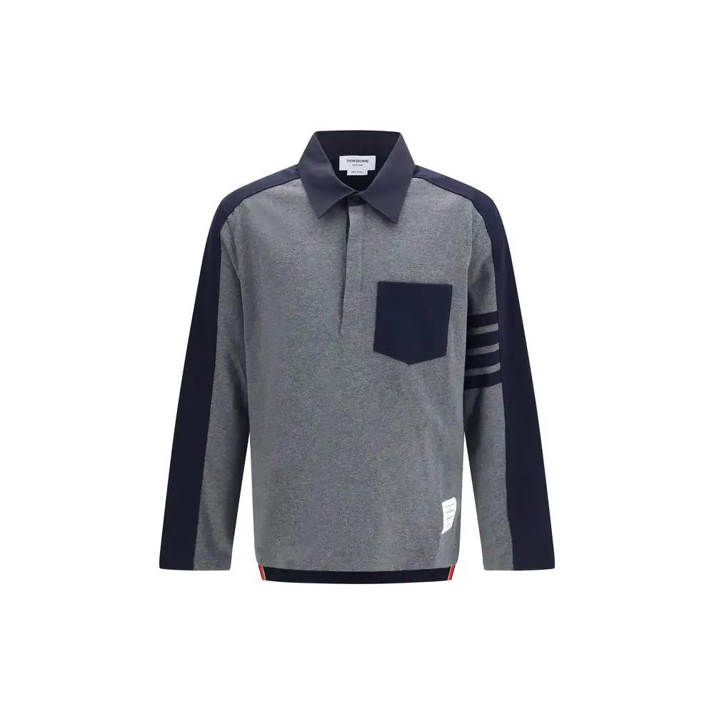 Polo gris en coton Thom Browne