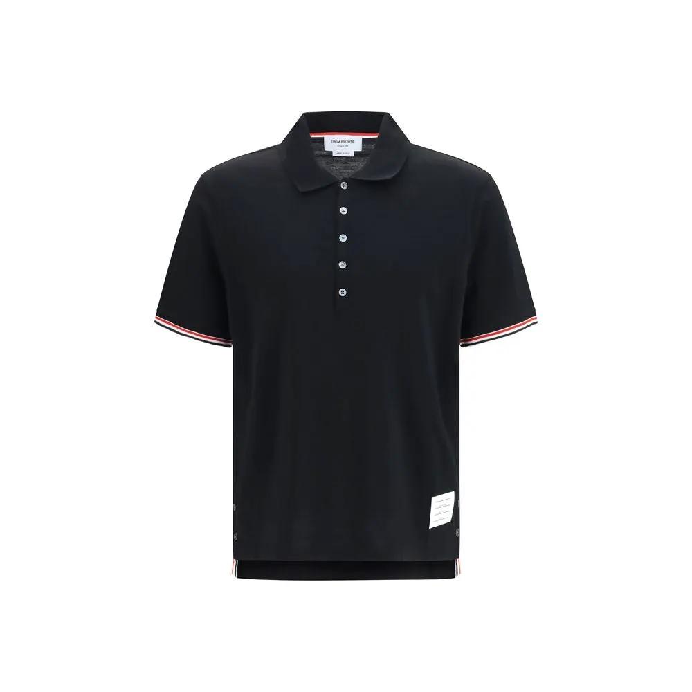 Polo Thom Browne en coton noir