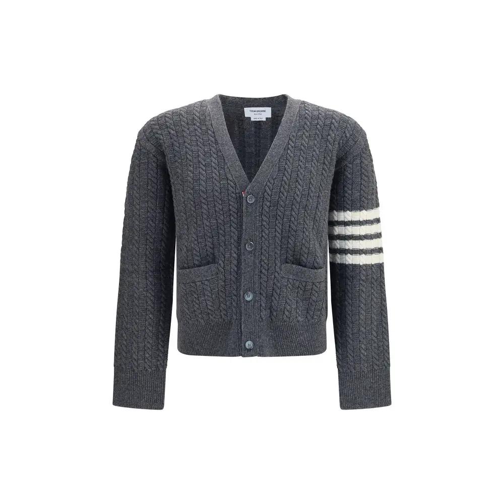 Thom Browne Gray Wool Oves Aries Cardigan