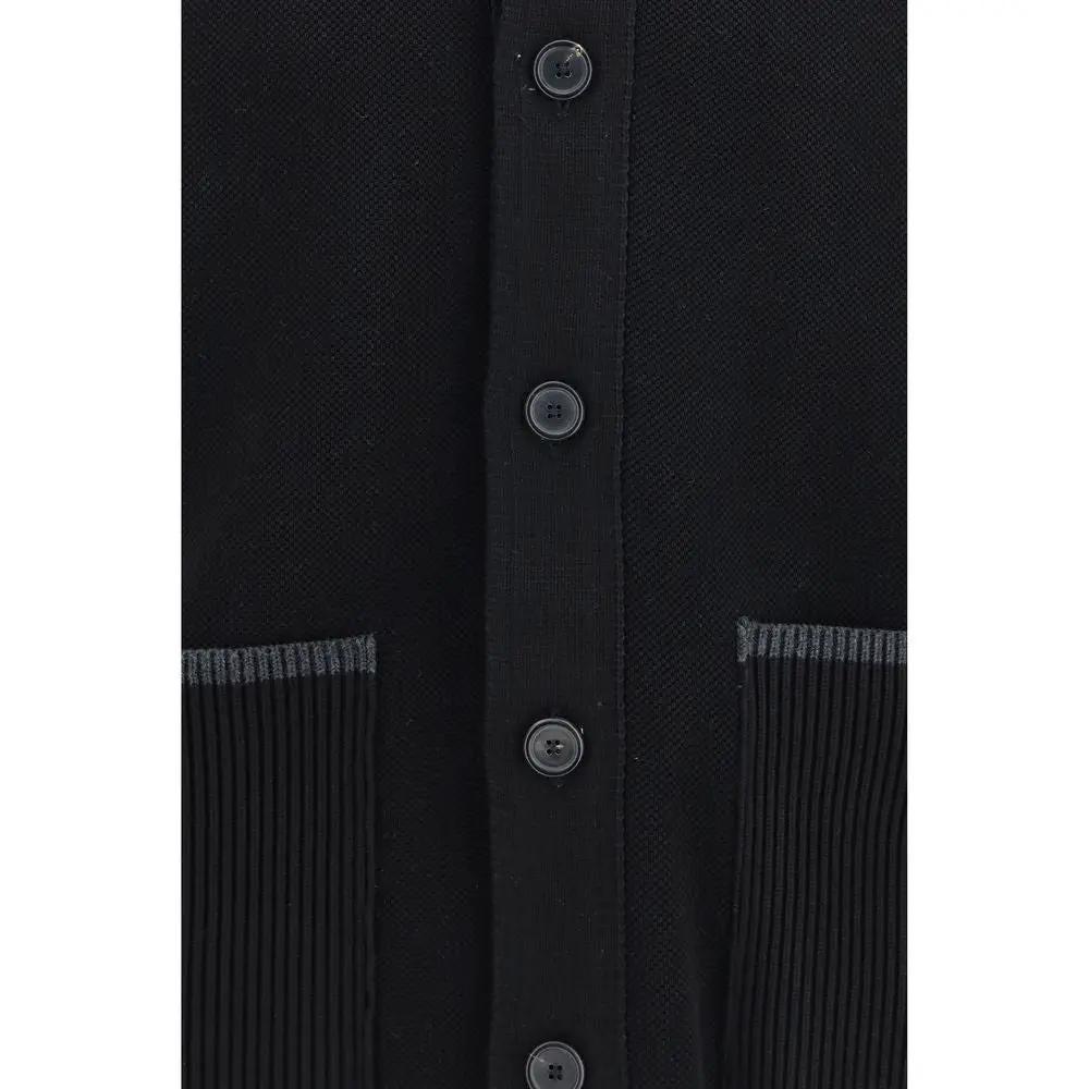 Thom Browne Black Wool Oves Aries Biker Jacket