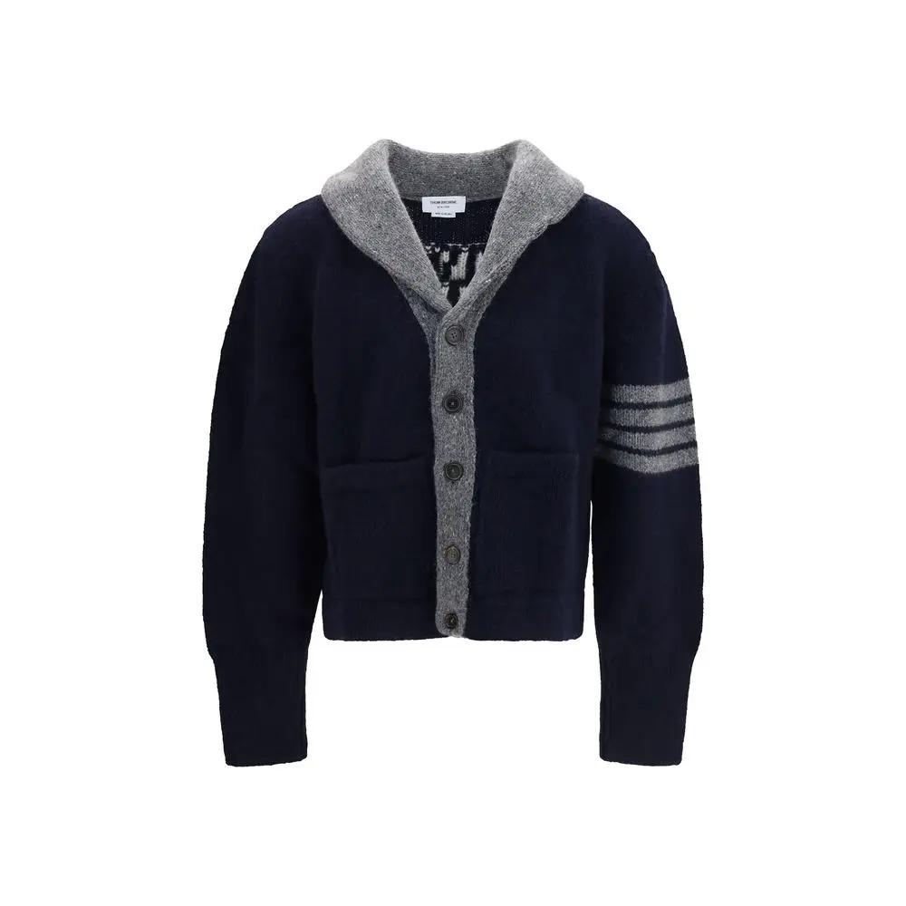 Thom Browne Thom Browne Blue Wool Oves Aries Cardigan