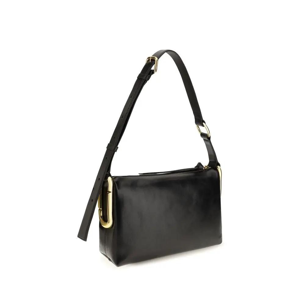 Marc Jacobs Black Calf Leather Bos Taurus Shoulder Bag