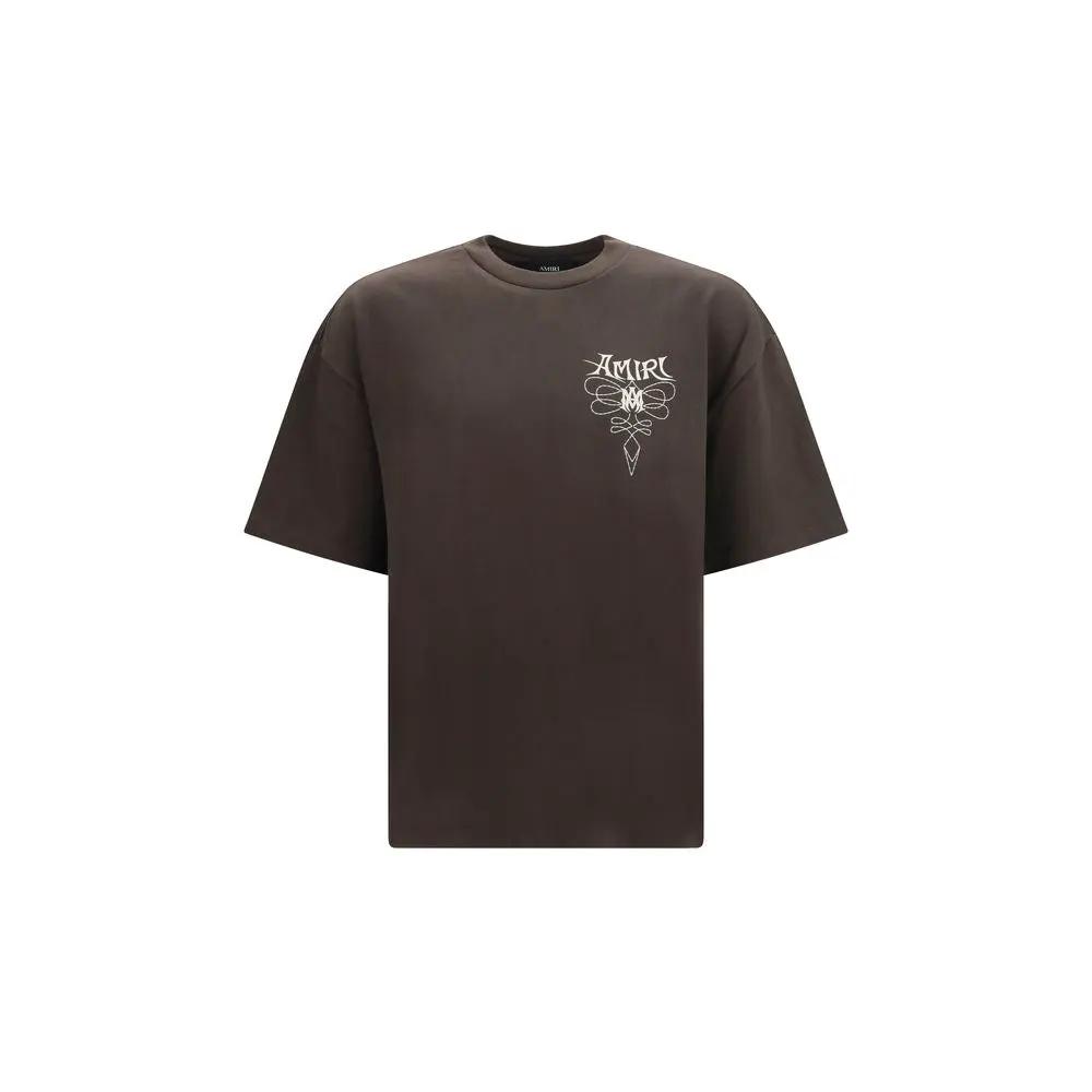 T-shirt en coton marron Amiri