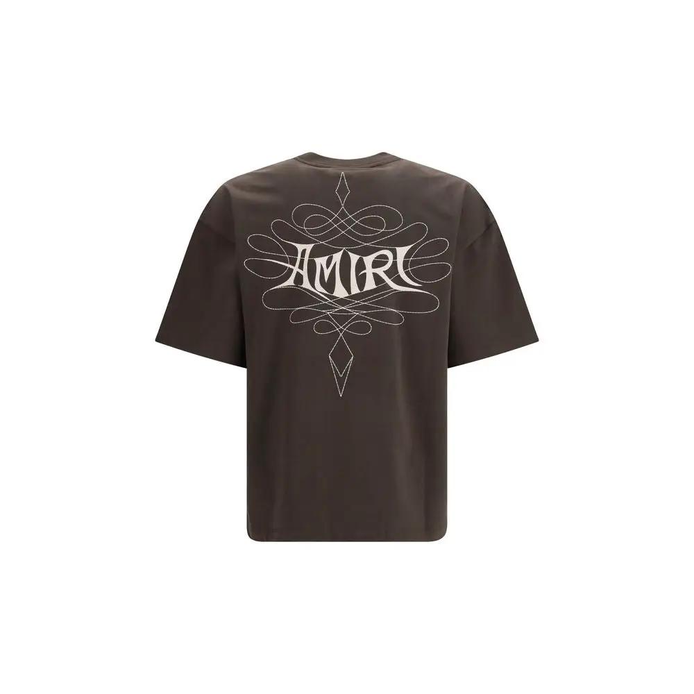 Amiri Brown Cotton T-Shirt