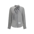 Thom Browne Thom Browne Gray Silk Pattern Shirt