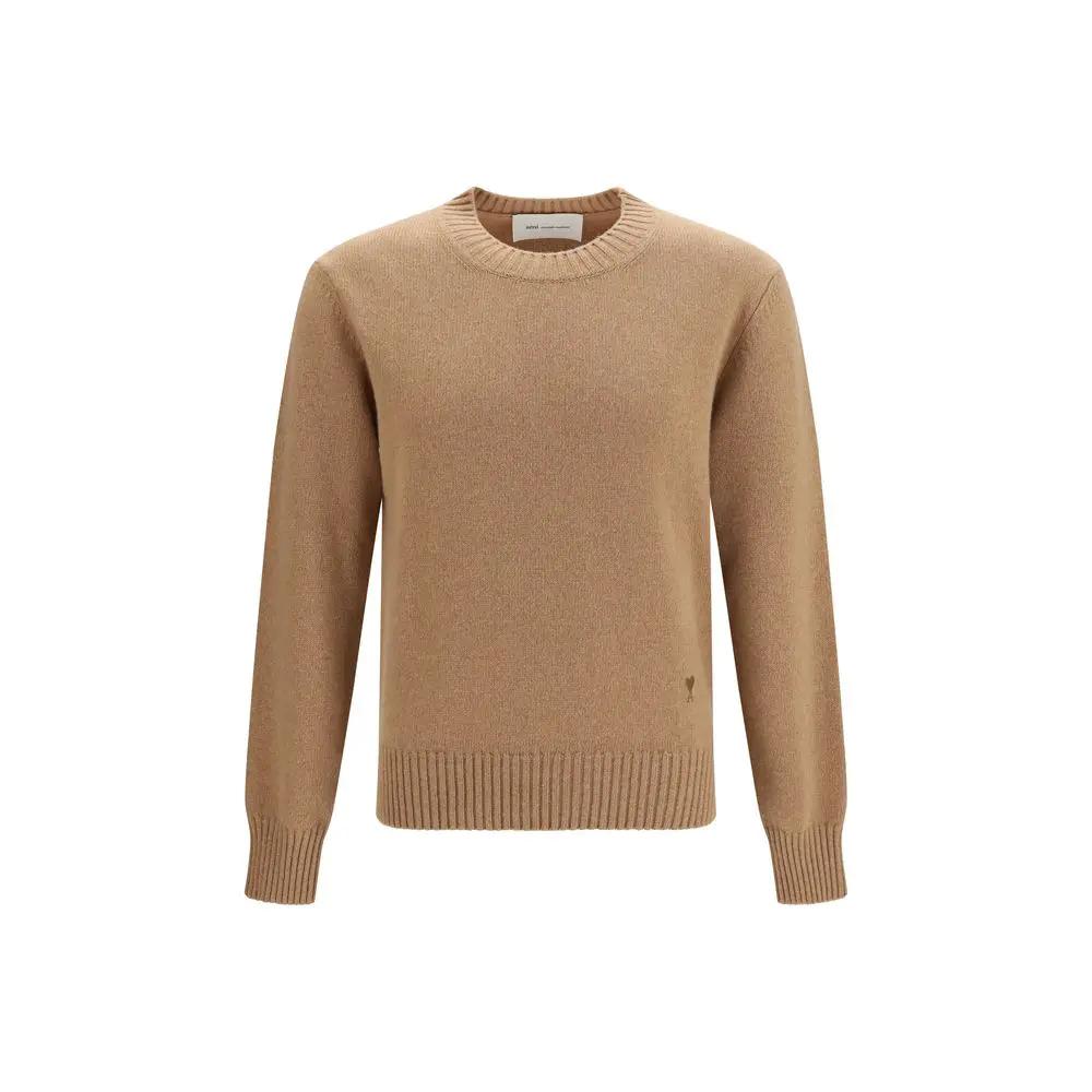 Ami Paris Brown Cashmere Sweatshirt