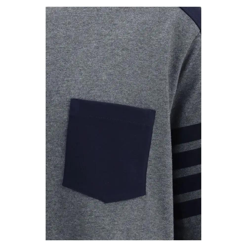 Thom Browne Thom Browne Gray Cotton T-Shirt