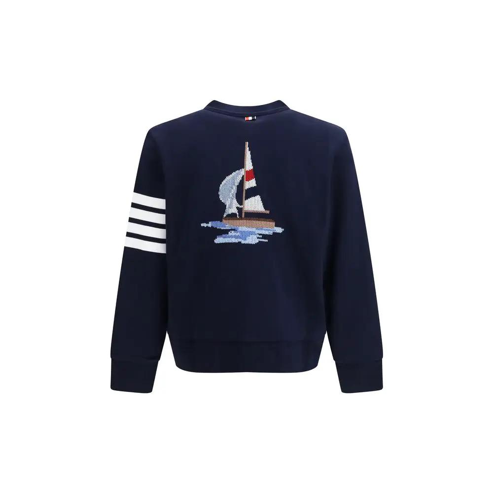 Thom Browne Thom Browne Blue Cotton Cardigan