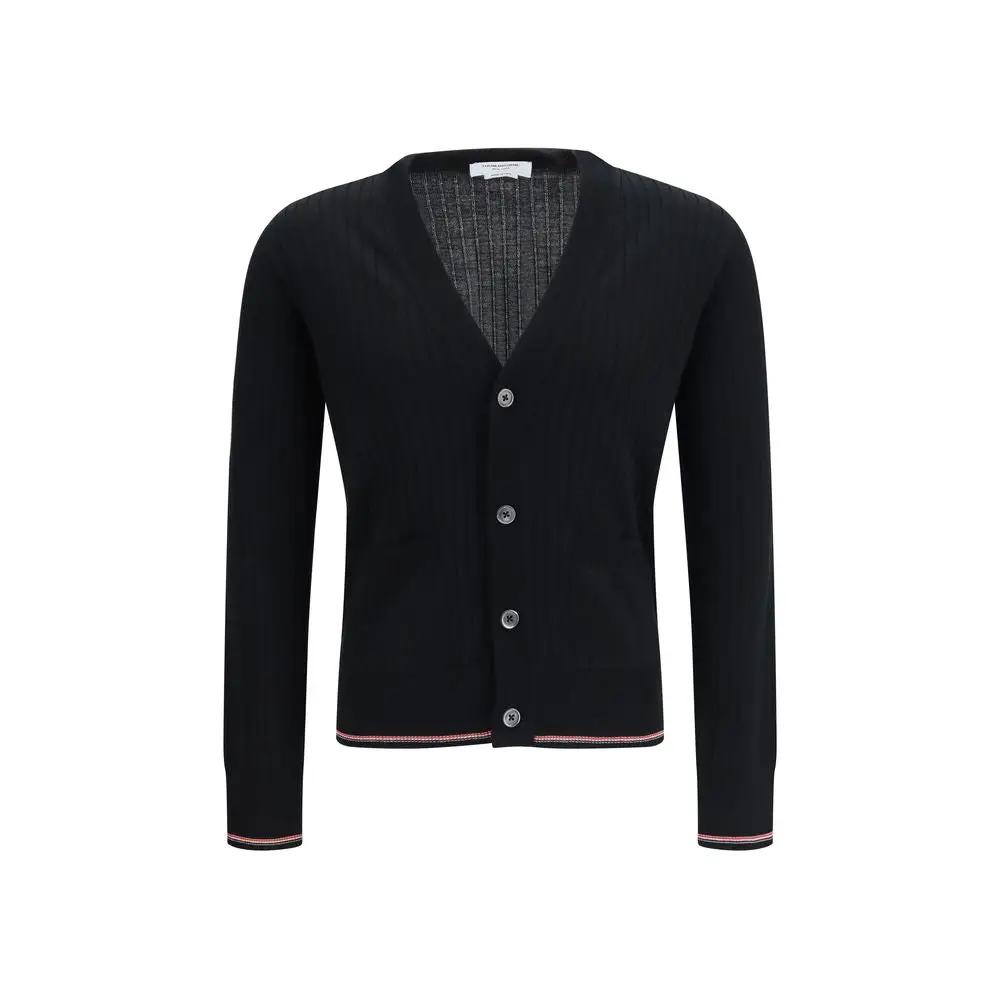 Thom Browne Thom Browne Black Wool Oves Aries Cardigan