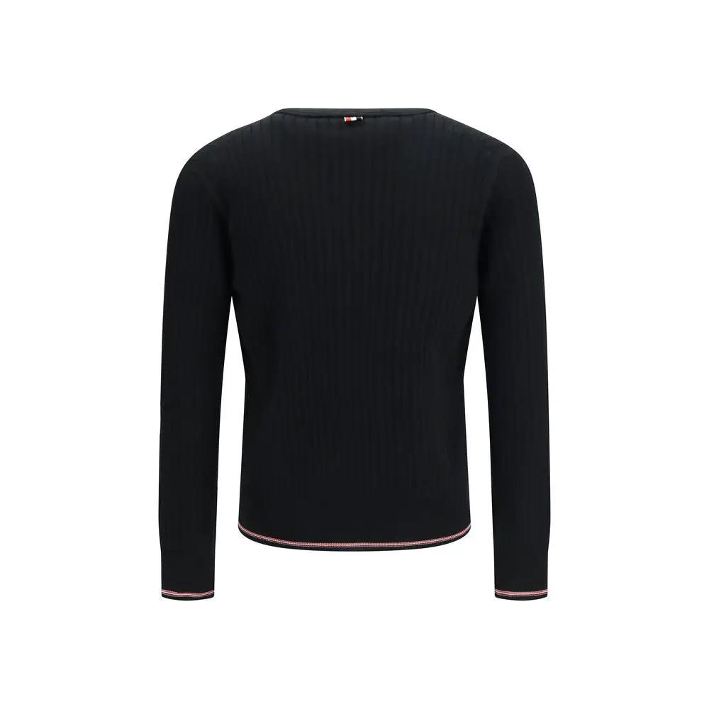 Thom Browne Thom Browne Black Wool Oves Aries Cardigan