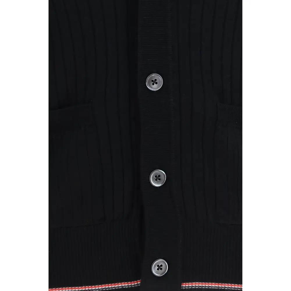 Thom Browne Black Wool Oves Aries Cardigan