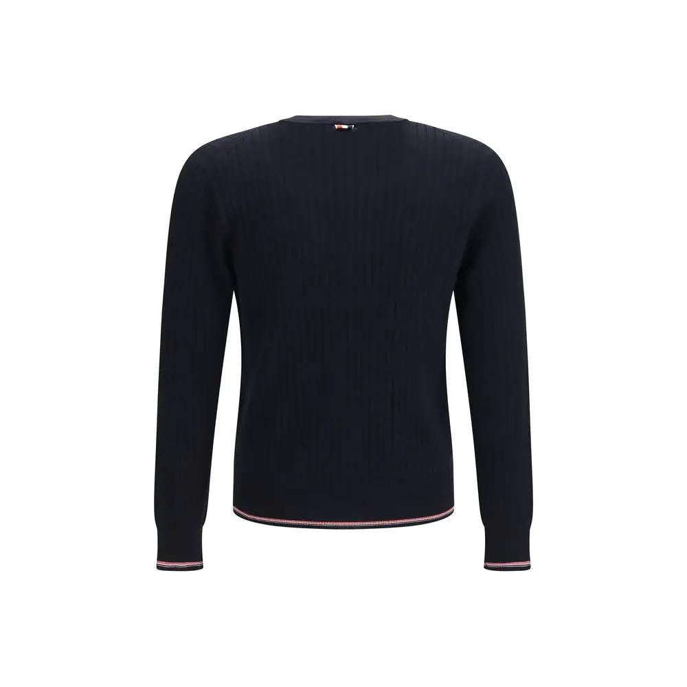 Thom Browne Blue Wool Oves Aries Cardigan