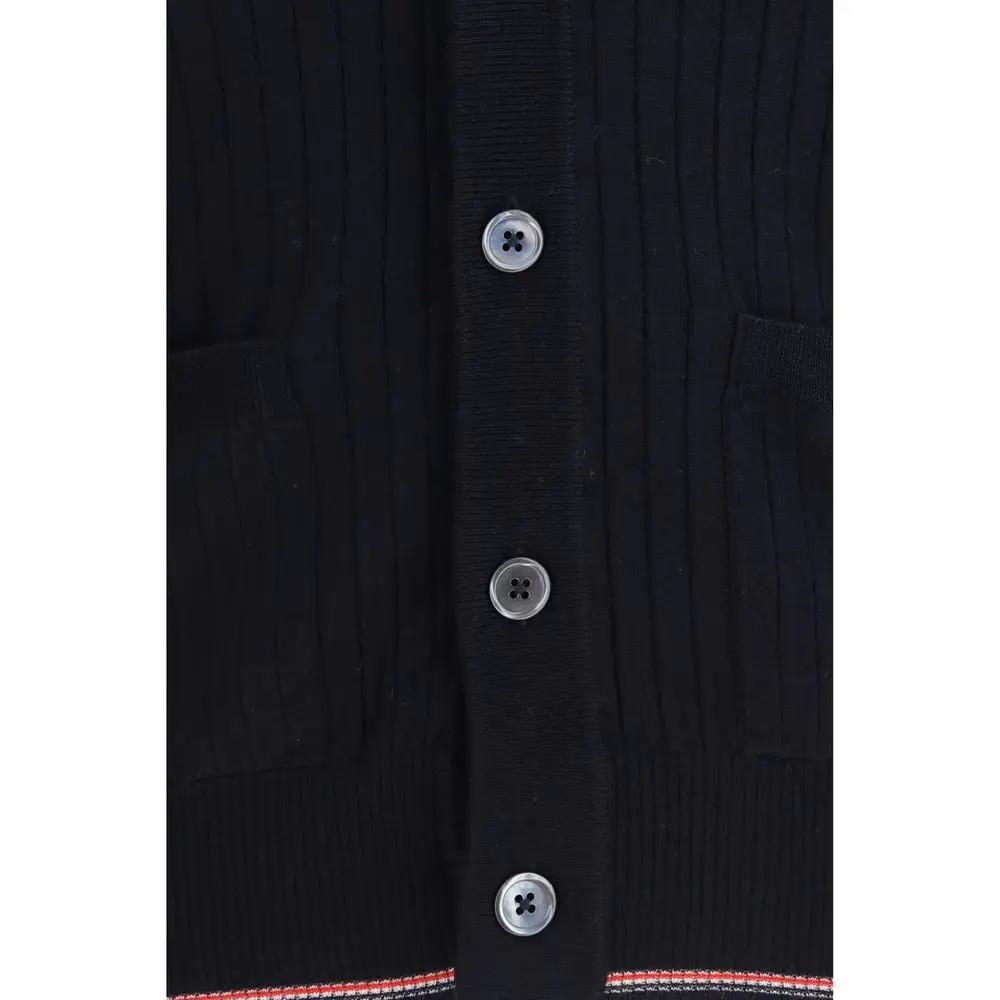 Thom Browne Blue Wool Oves Aries Cardigan