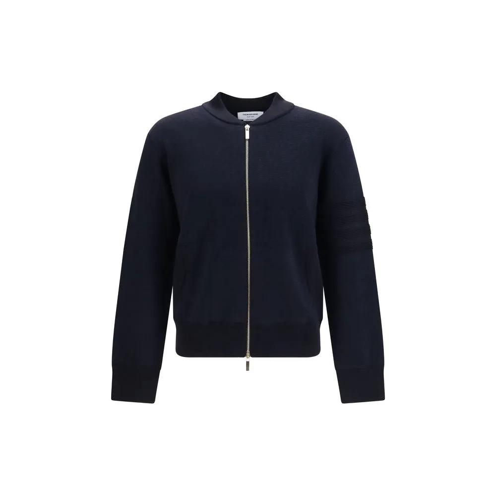 Thom Browne Thom Browne Blue Wool Oves Aries Bomber