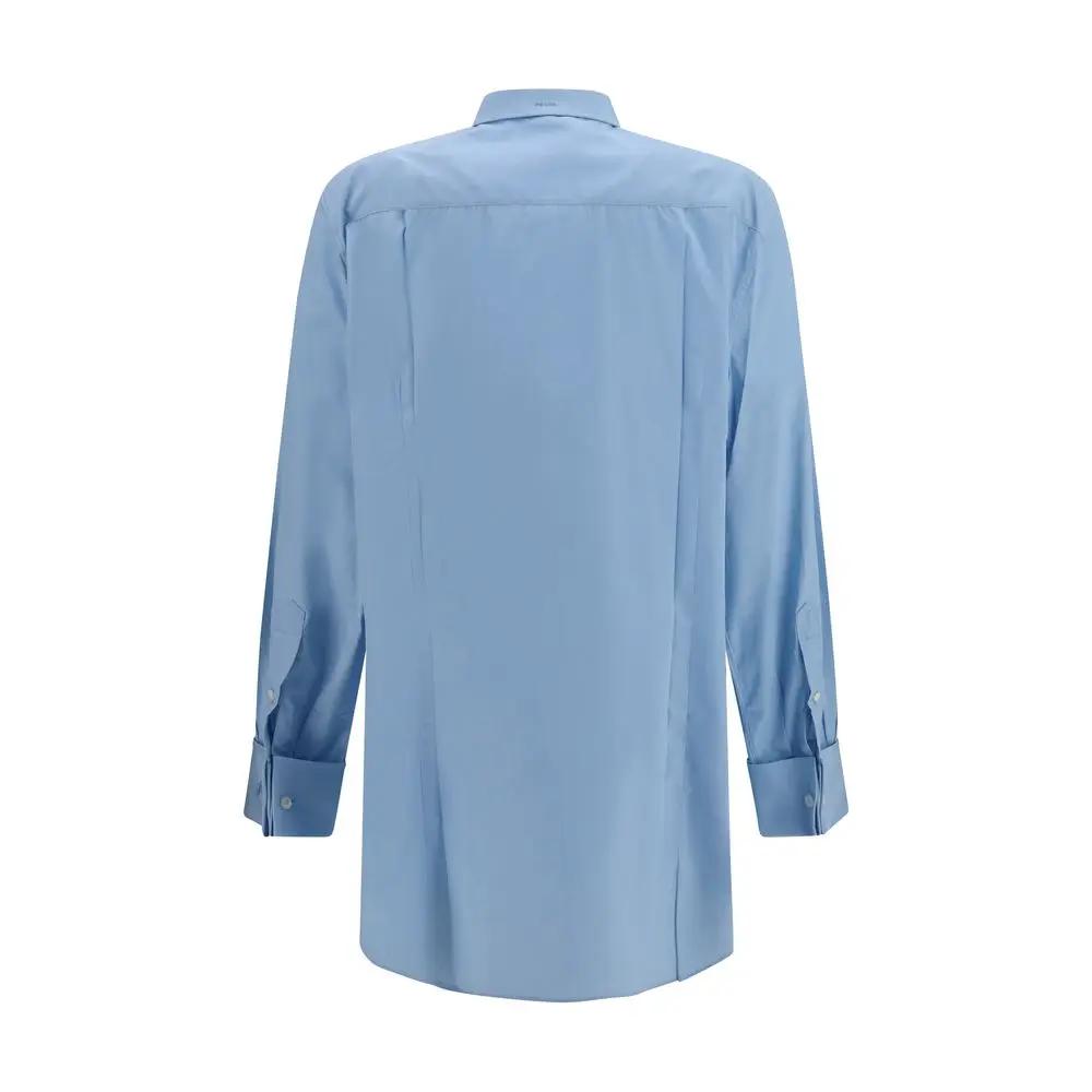 Prada Blue Cotton Dress Shirt