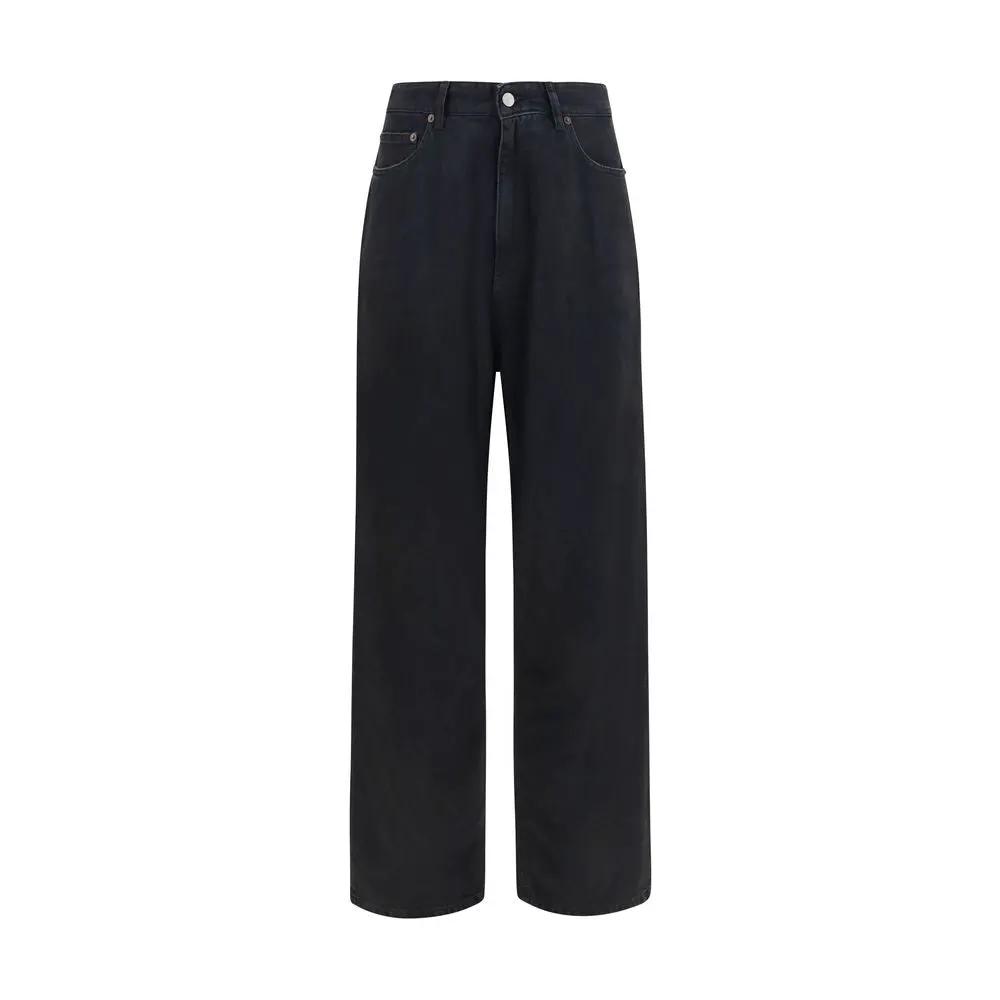 MM6 MM6 Black Cotton Relaxed Fit Jeans