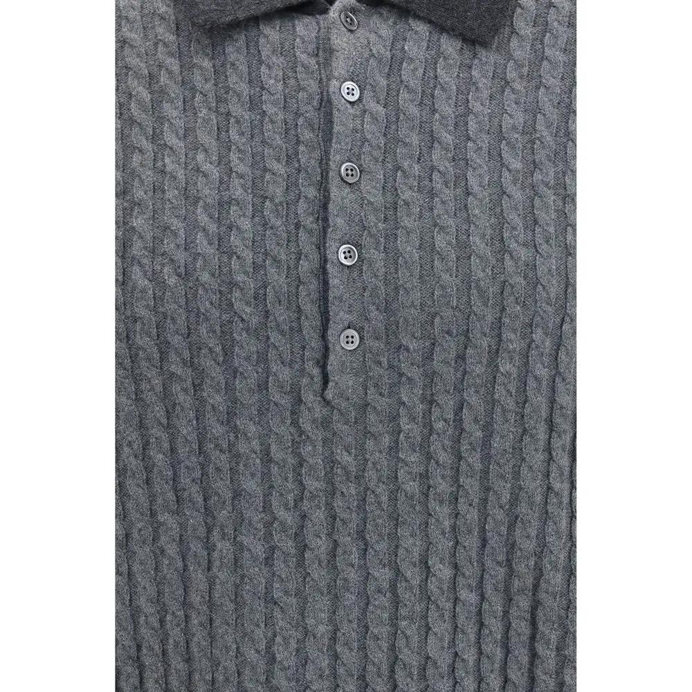 Thom Browne Thom Browne Gray Wool Oves Aries Sweatshirt