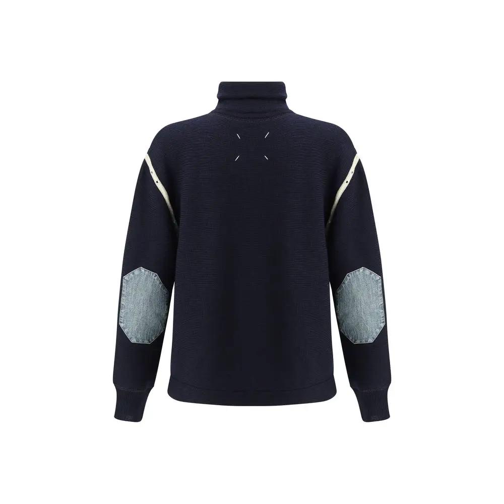 Maison Margiela Maison Margiela Blue Wool Oves Aries Sweatshirt