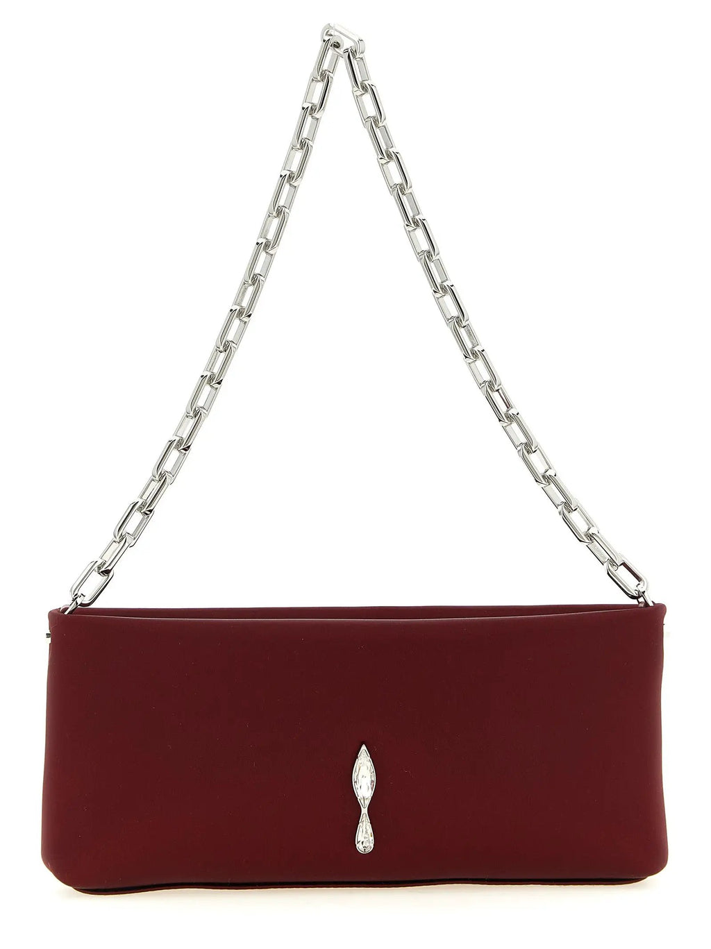 Christian Louboutin Bordeaux Elastane Clutch Bag