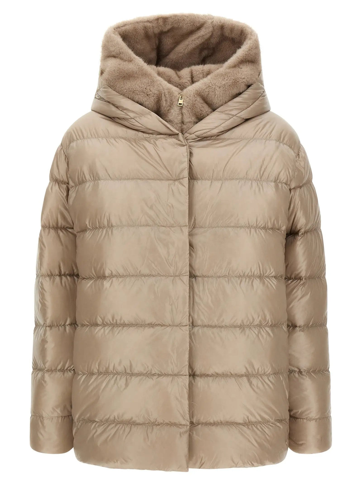 Herno Herno Beige Polyamide Full-Length Jacket
