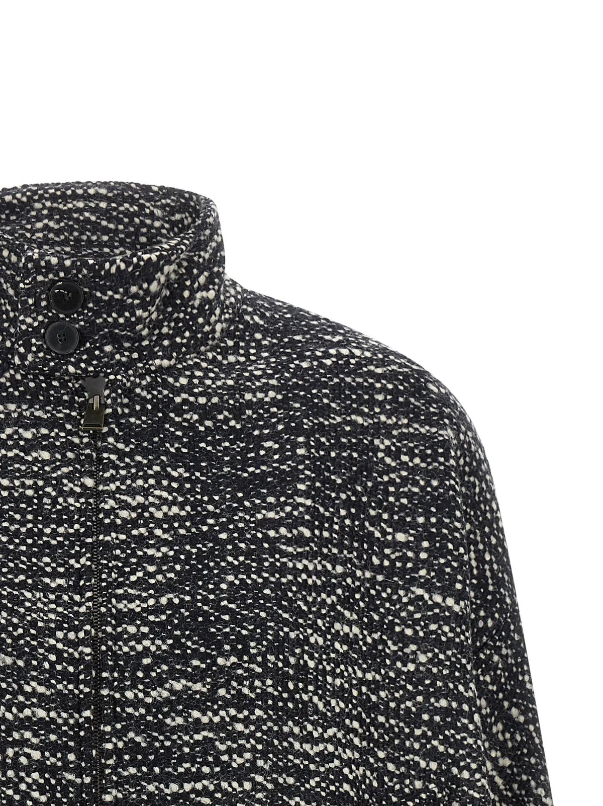 Darkpark White Virgin Wool Bomber