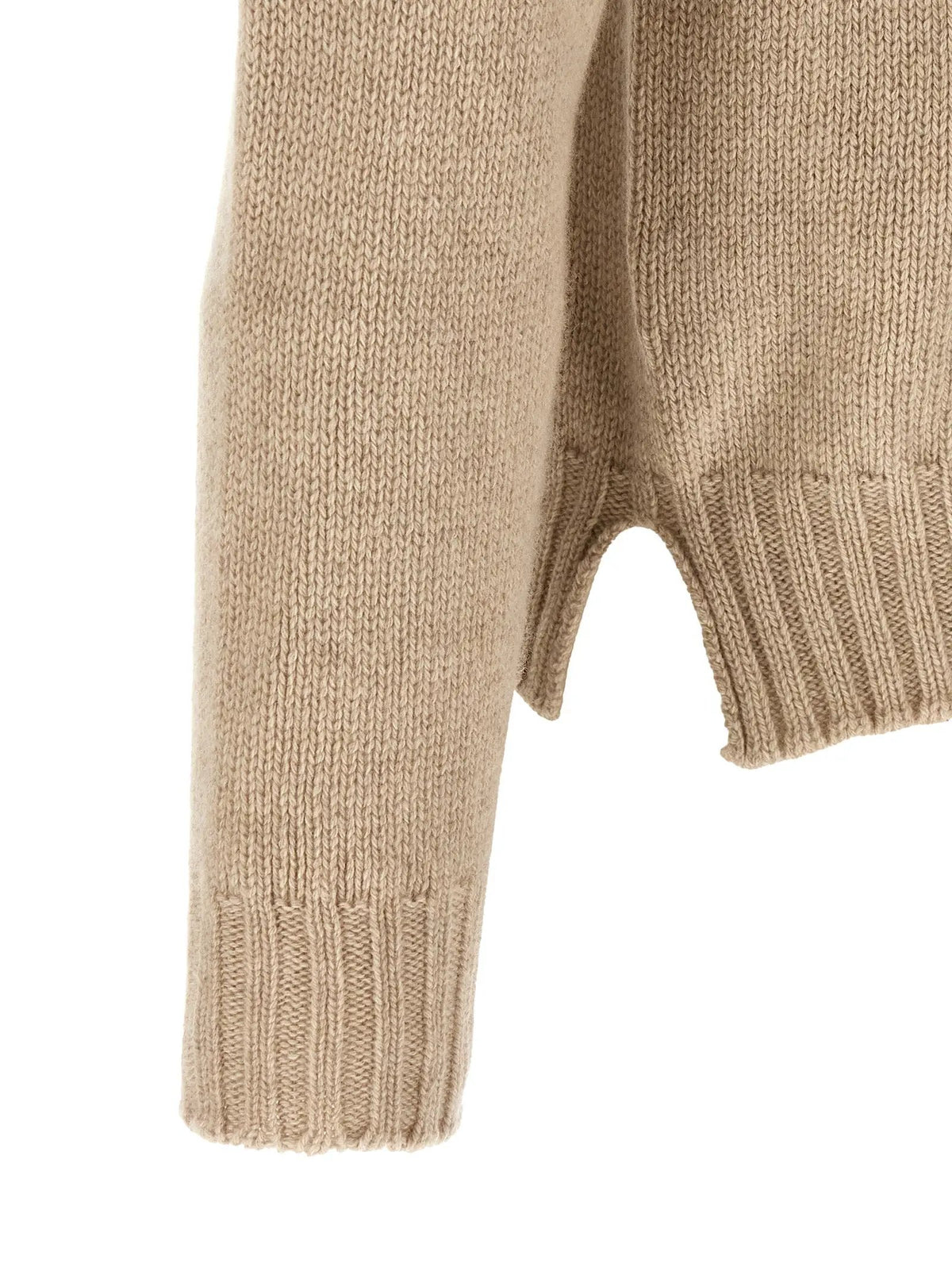 MA'RY'YA Beige Cashmere Cardigan