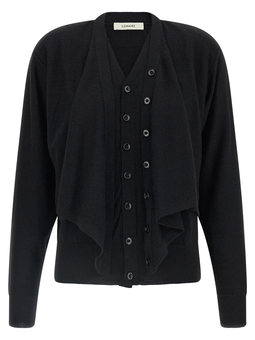 Lemaire Black Wool Cardigan