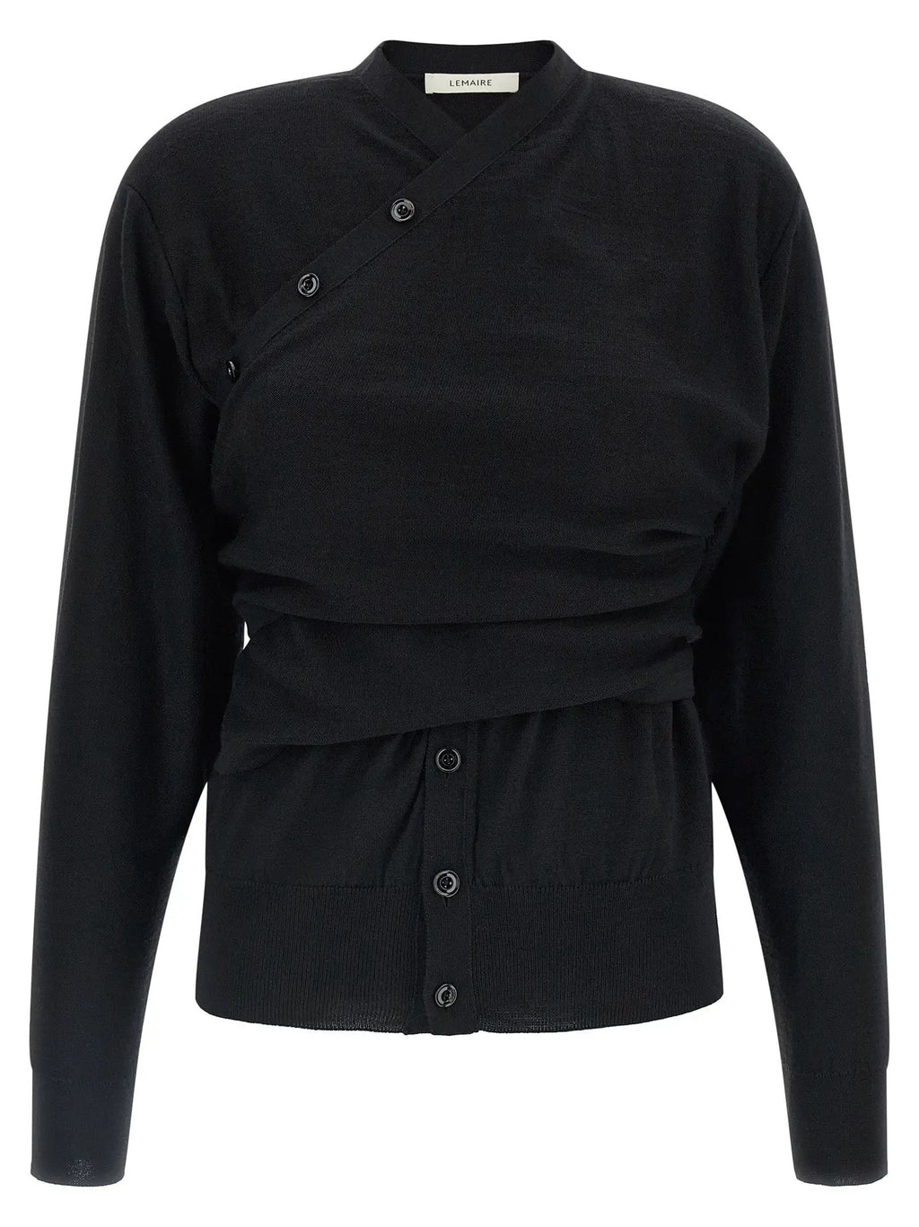Lemaire Black Wool Cardigan