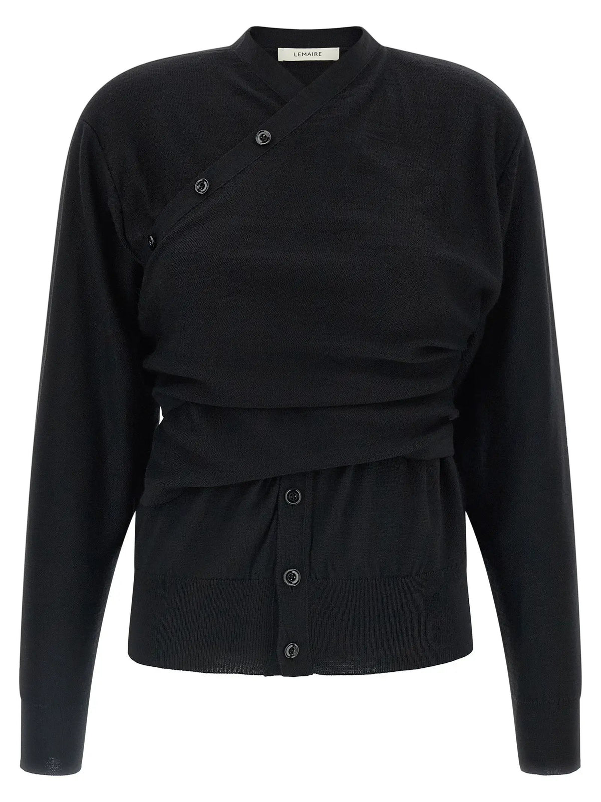 Lemaire Black Wool Cardigan