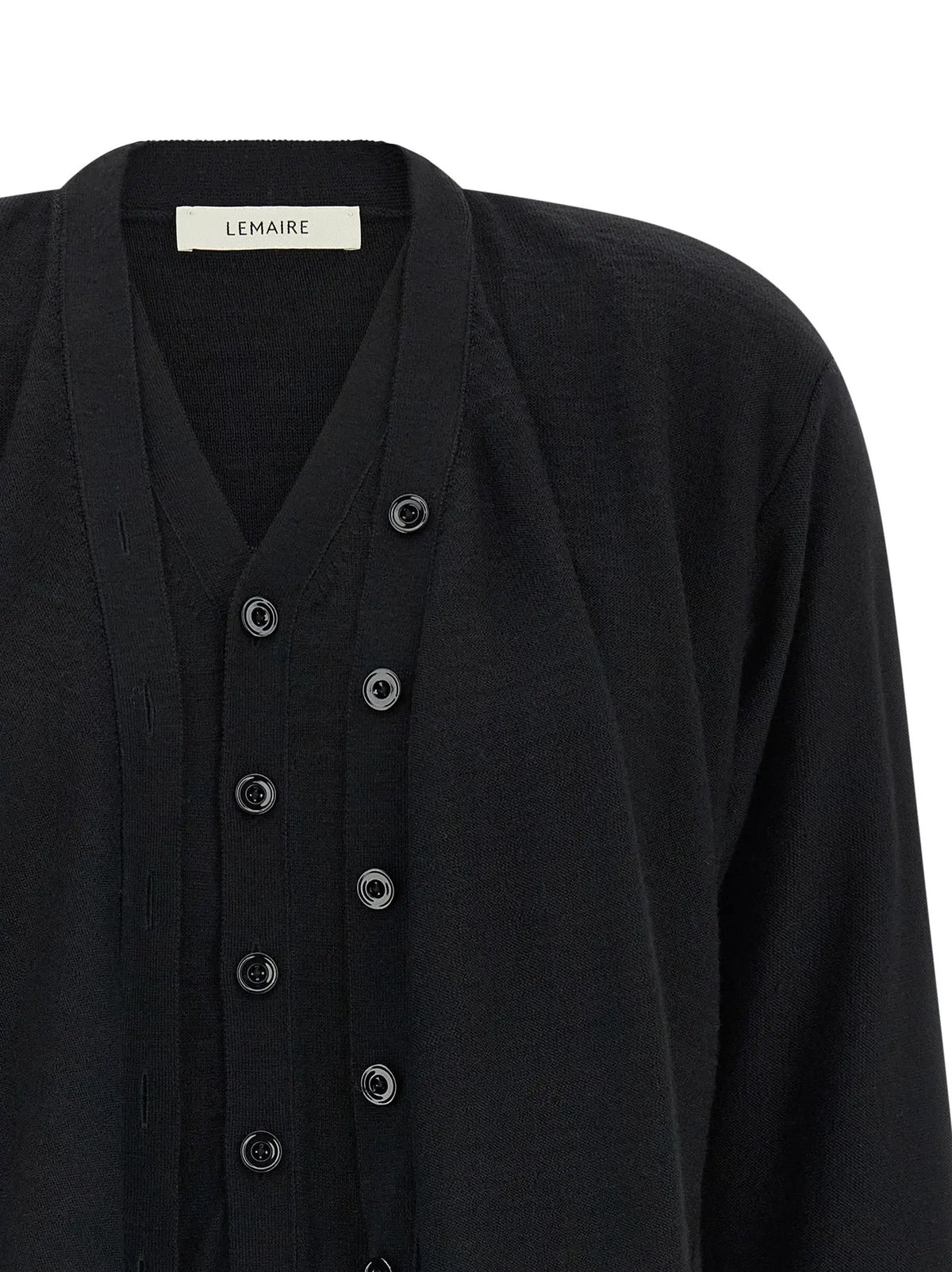 Lemaire Black Wool Cardigan